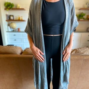 Grey flowy cardigan
